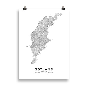 Topografi poster Gotland Visby Tavla