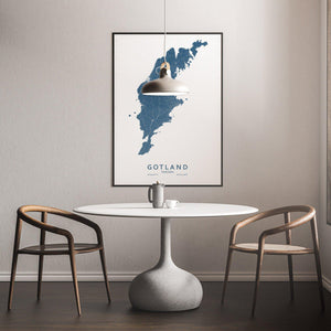 Vägatlas poster Gotland Visby Tavla